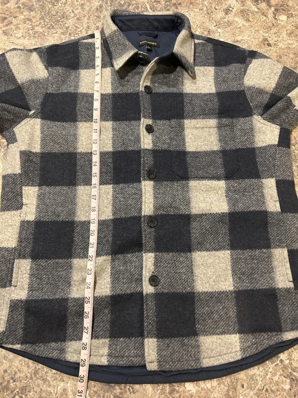 Banana Republic Plaid Shirt Jacket Shacket Men’s Large
